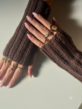 Handmade crochet gloves warm winter hand accessory