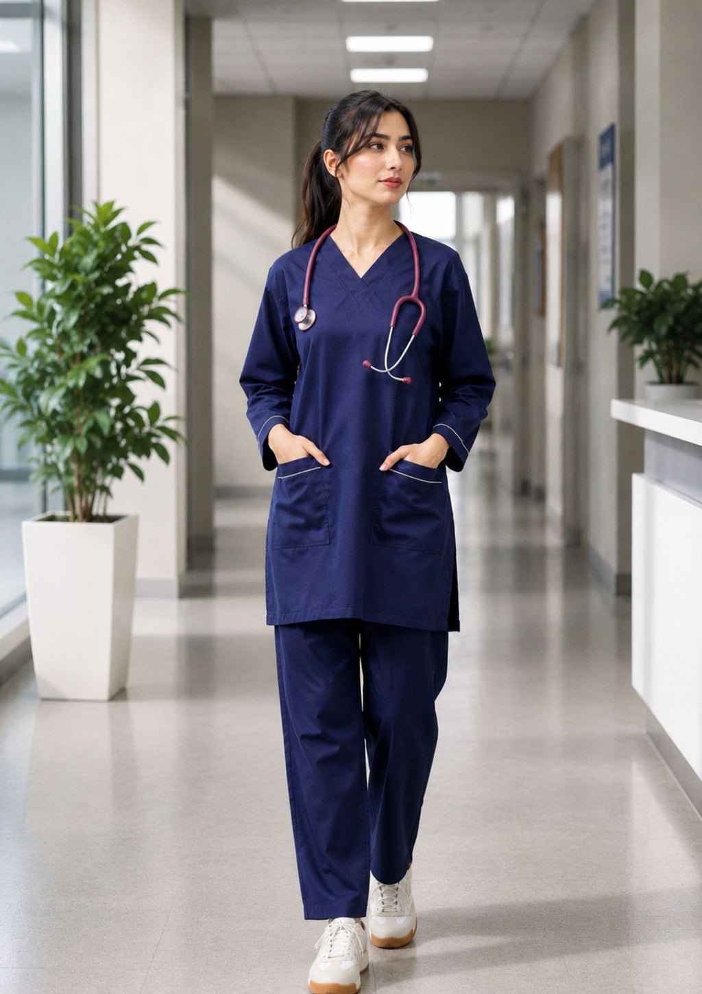 Comfortable medical scrub suit for nurses and doctors