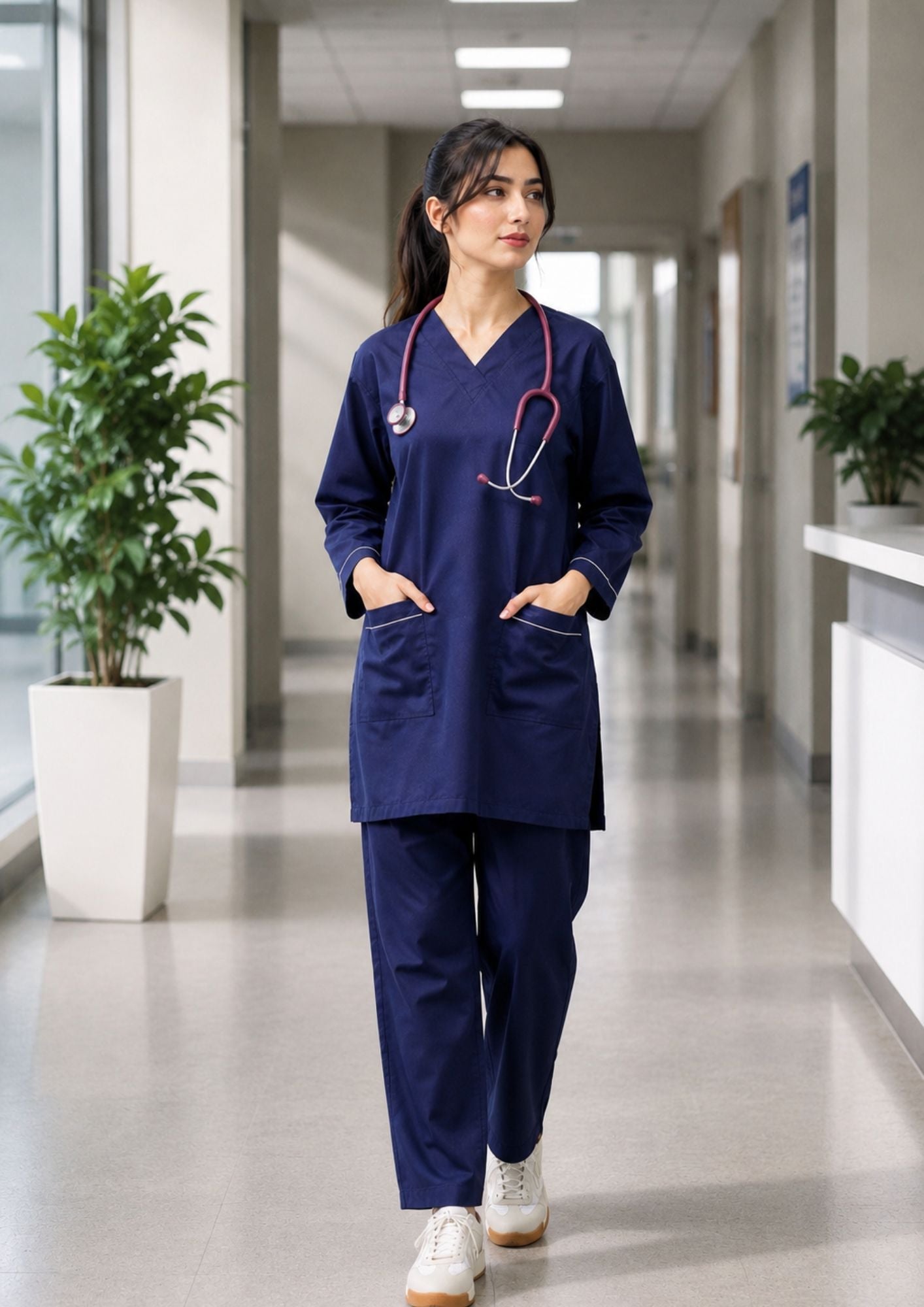 Comfortable medical scrub suit for nurses and doctors