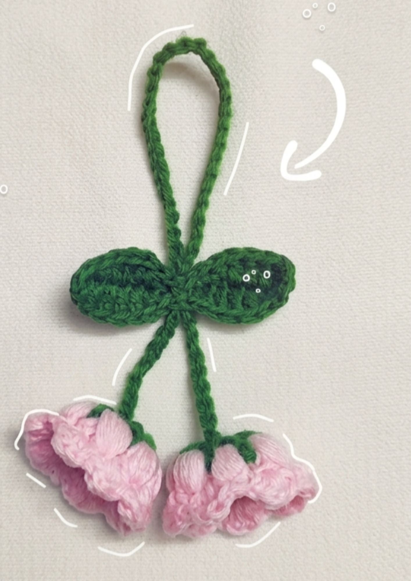 Handmade crochet lily flower decorative accessory